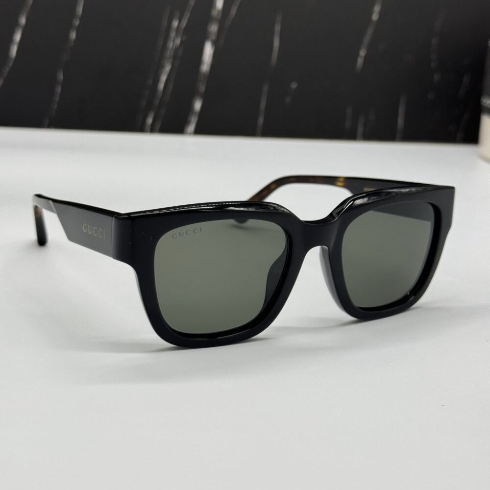 NEW GG1670SK 001 GUCCI SUNGLASSES BLACK HAVANA GREY UNISEX EYEWEAR GUCCI - Picture 6 of 12